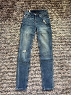 KanCan Dark Blue Distressed Stretchy Skinny Jeans